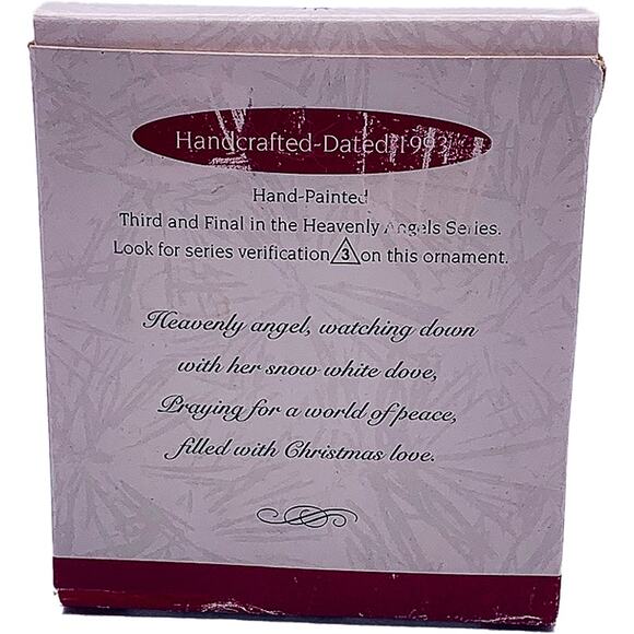1993 Hallmark Keepsake Heavenly Angels #3 Collector's Series Christmas Ornament - Picture 5 of 5